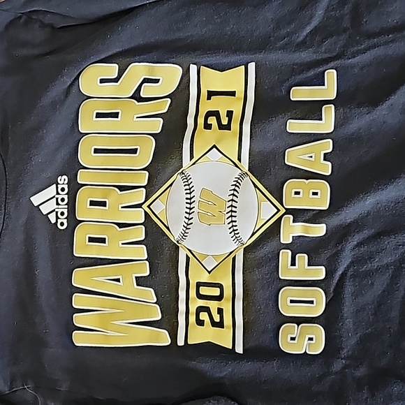 Adidas Women's M Warriors Softball Tshirt Long Sleeve - Picture 2 of 7